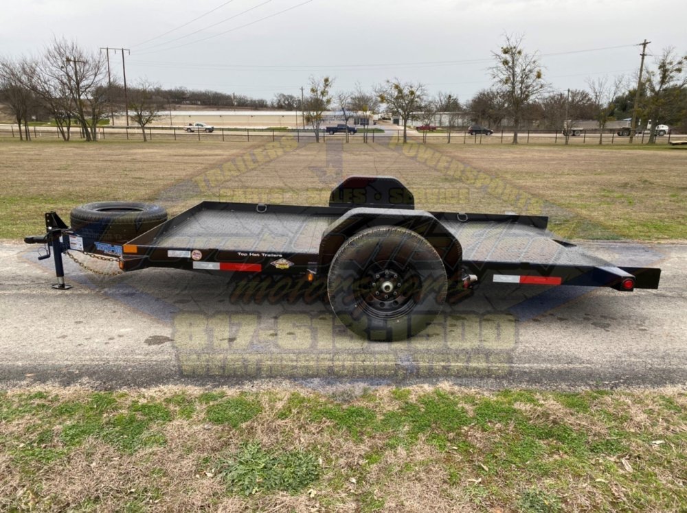 2026 TOP HAT 80" X 12' SINGLE AXLE EQUIPMENT TILT SCISSOR LIFT TRAILER WITH SPARE 7,000 GVWR