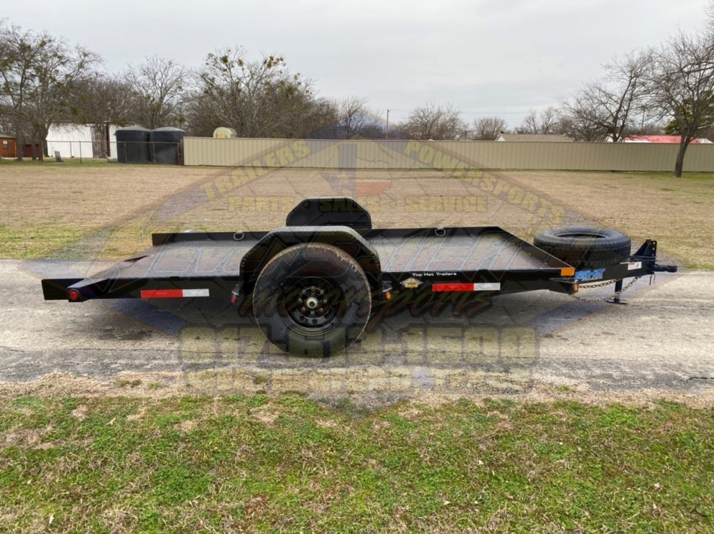 2026 TOP HAT 80" X 12' SINGLE AXLE EQUIPMENT TILT SCISSOR LIFT TRAILER WITH SPARE 7,000 GVWR