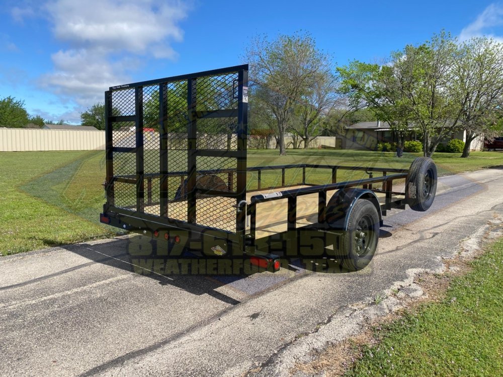 2026 TOP HAT 77" X 12' SINGLE AXLE PIPE TOP UTILITY TRAILER W/ 4' SPRING ASSIST RAMP GATE, SPARE 2,9