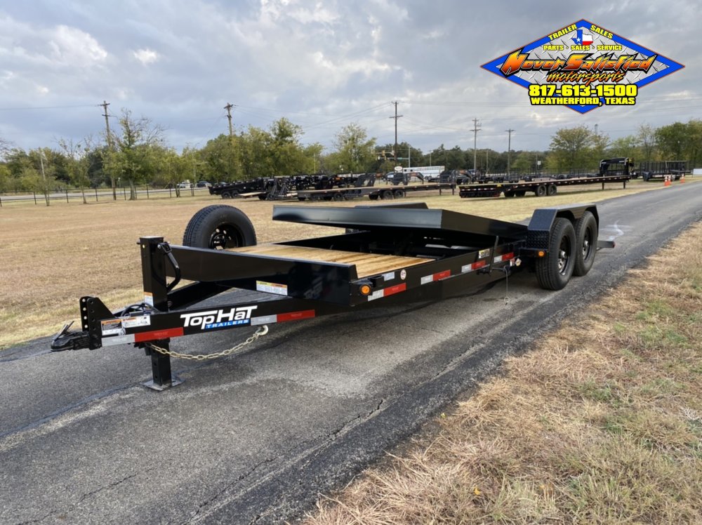 2026 TOP HAT 83" X 22' TILT DECK SHOCK TRAILER WITH SPARE 14,000 GVWR