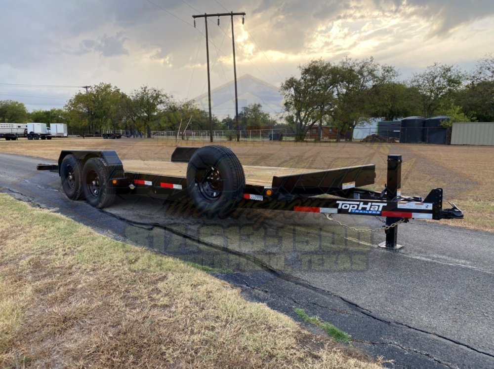 2026 TOP HAT 83" X 22' TILT DECK SHOCK TRAILER WITH SPARE 14,000 GVWR