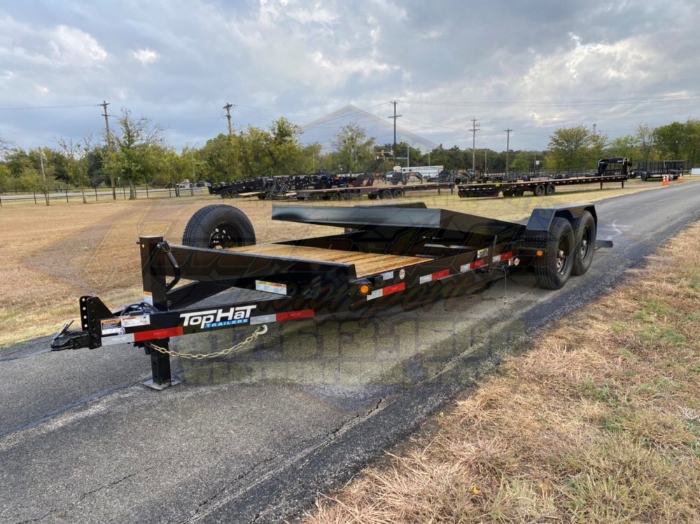2026 TOP HAT 83" X 22' TILT DECK SHOCK TRAILER WITH SPARE 14,000 GVWR