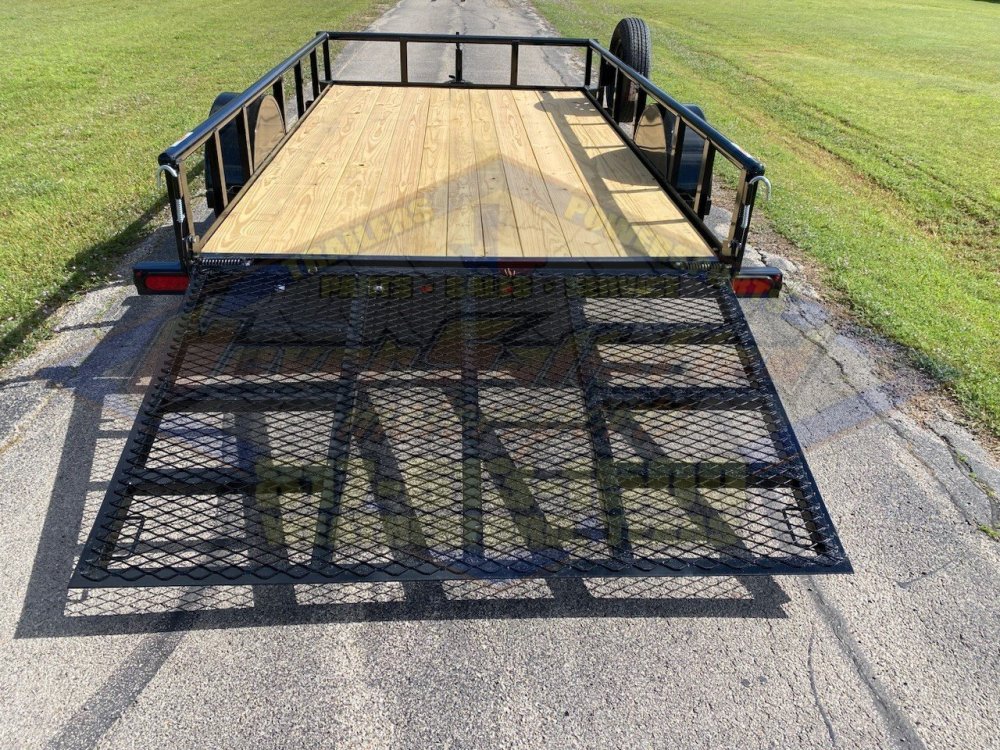 2027 TOP HAT 77" X 12' SINGLE AXLE PIPE TOP UTILITY TRAILER W/ 4' SPRING ASSIST RAMP GATE, SPARE 2,9