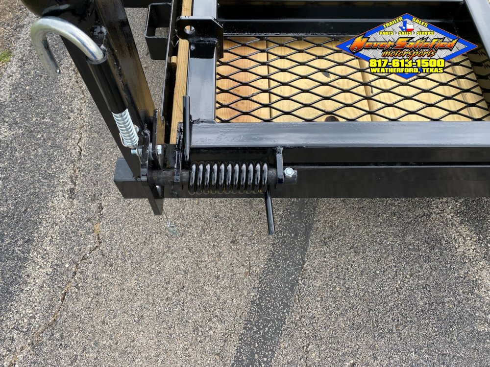 2027 TOP HAT 77" X 14' SINGLE AXLE PIPE TOP UTILITY TRAILER W/ 4' SPRING ASSIST RAMP GATE, SPARE 2,9