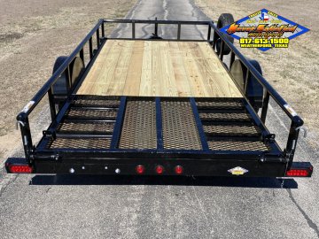 2027 TOP HAT 77" X 14' SINGLE AXLE PIPE TOP UTILITY TRAILER W/ 4' SPRING ASSIST RAMP GATE, SPARE 2,9