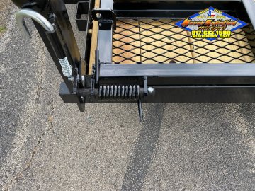 2027 TOP HAT 77" X 14' SINGLE AXLE PIPE TOP UTILITY TRAILER W/ 4' SPRING ASSIST RAMP GATE, SPARE 2,9