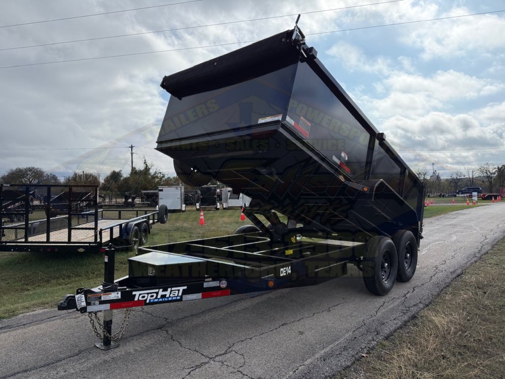 2027 TOP HAT 83" X 14' DUMP TRAILER WITH TARP, RAMPS AND SPARE 14,000 GVWR