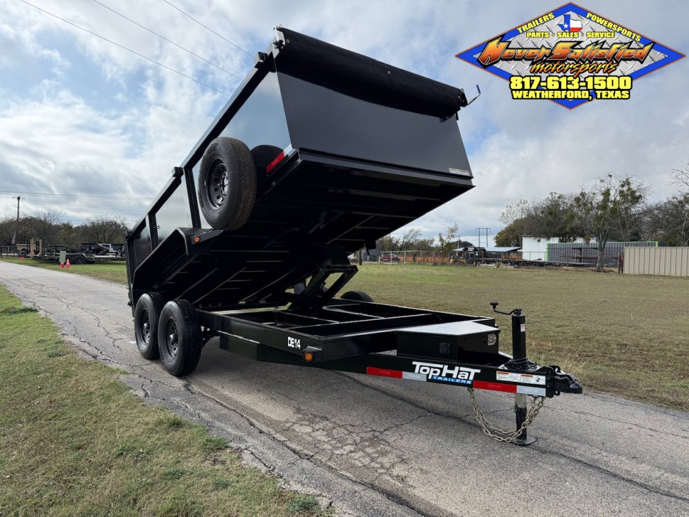 2027 TOP HAT 83" X 14' DUMP TRAILER WITH TARP, RAMPS AND SPARE 14,000 GVWR