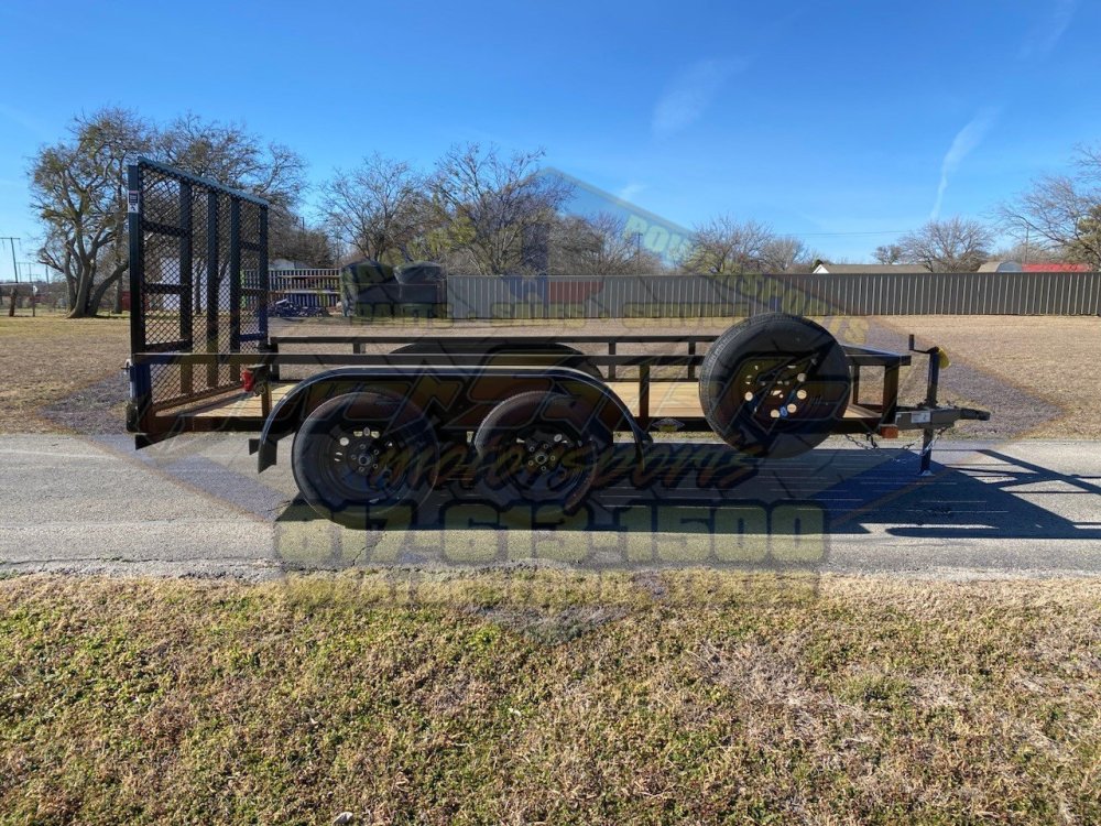 2027 TOP HAT 77" X 12' TANDEM AXLE UTILITY TRAILER W/ RAMP GATE, SPARE 5K-GVWR