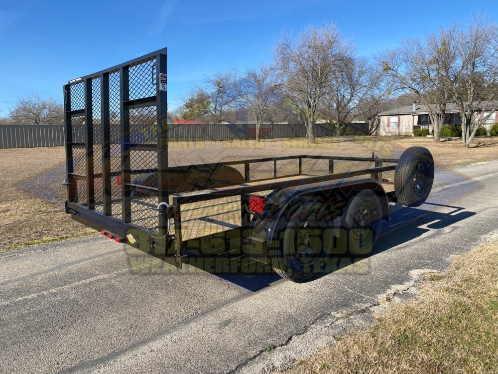 2027 TOP HAT 77" X 12' TANDEM AXLE UTILITY TRAILER W/ RAMP GATE, SPARE 5K-GVWR