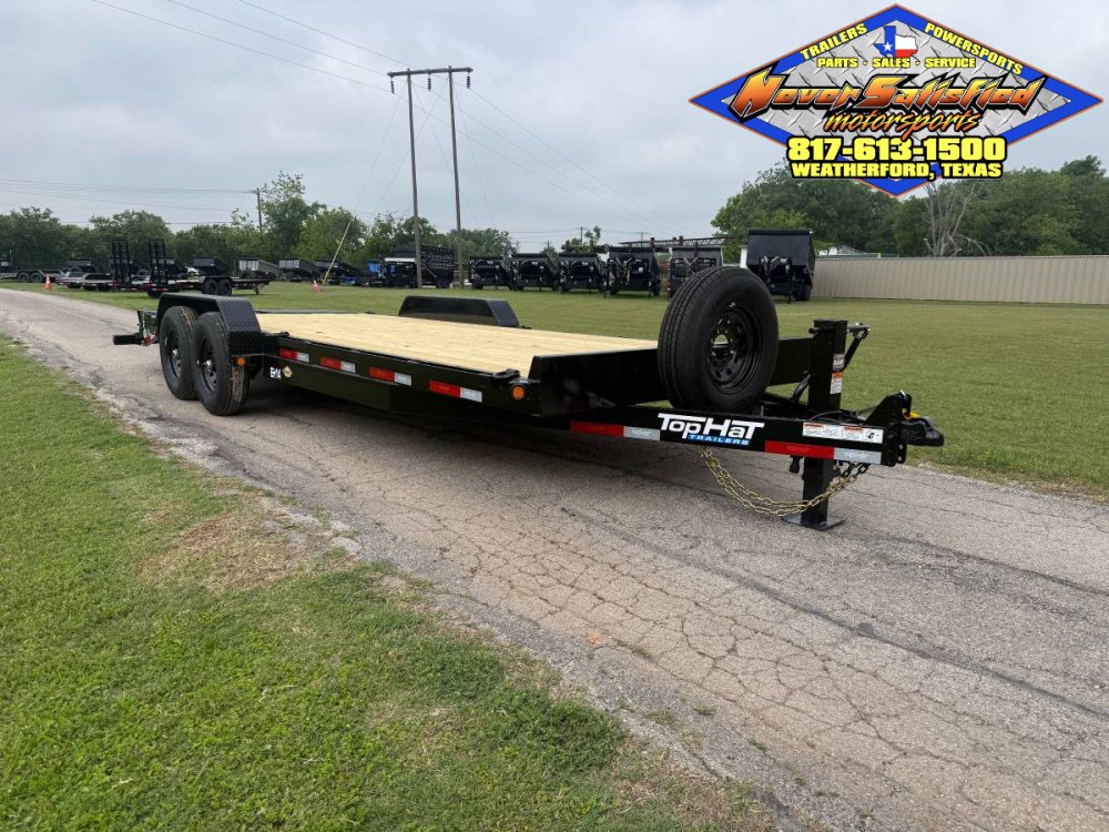 2027 TOP HAT 83" X 24' EQUIPMENT HAULER WITH JUMBO RAMPS AND SPARE, 14K-GVWR