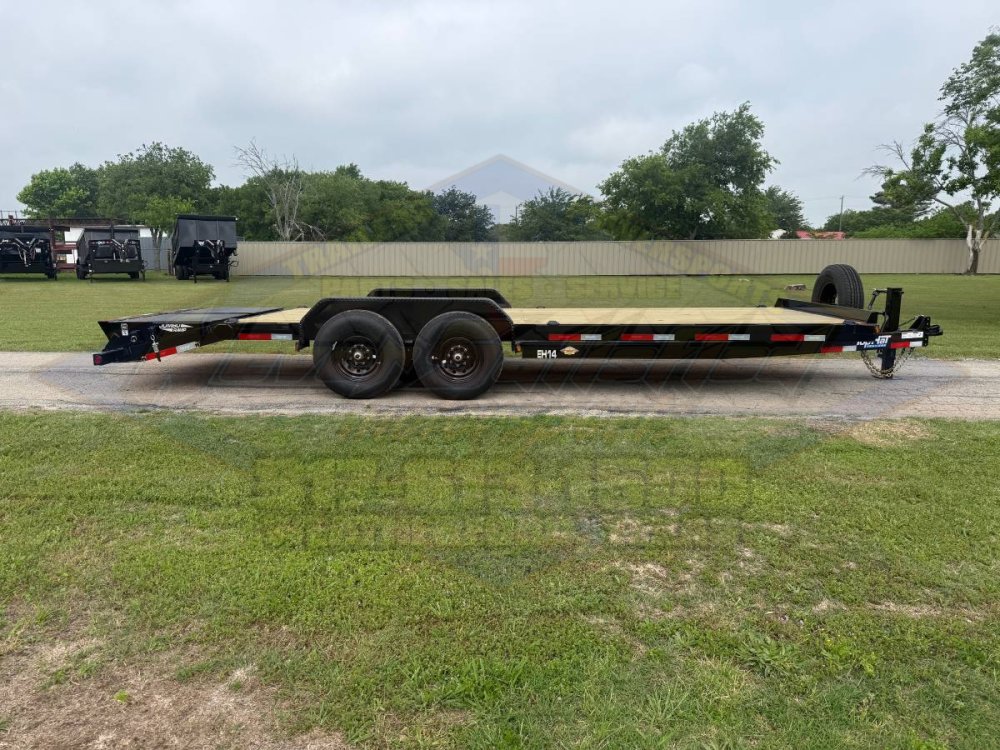 2027 TOP HAT 83" X 24' EQUIPMENT HAULER WITH JUMBO RAMPS AND SPARE, 14K-GVWR