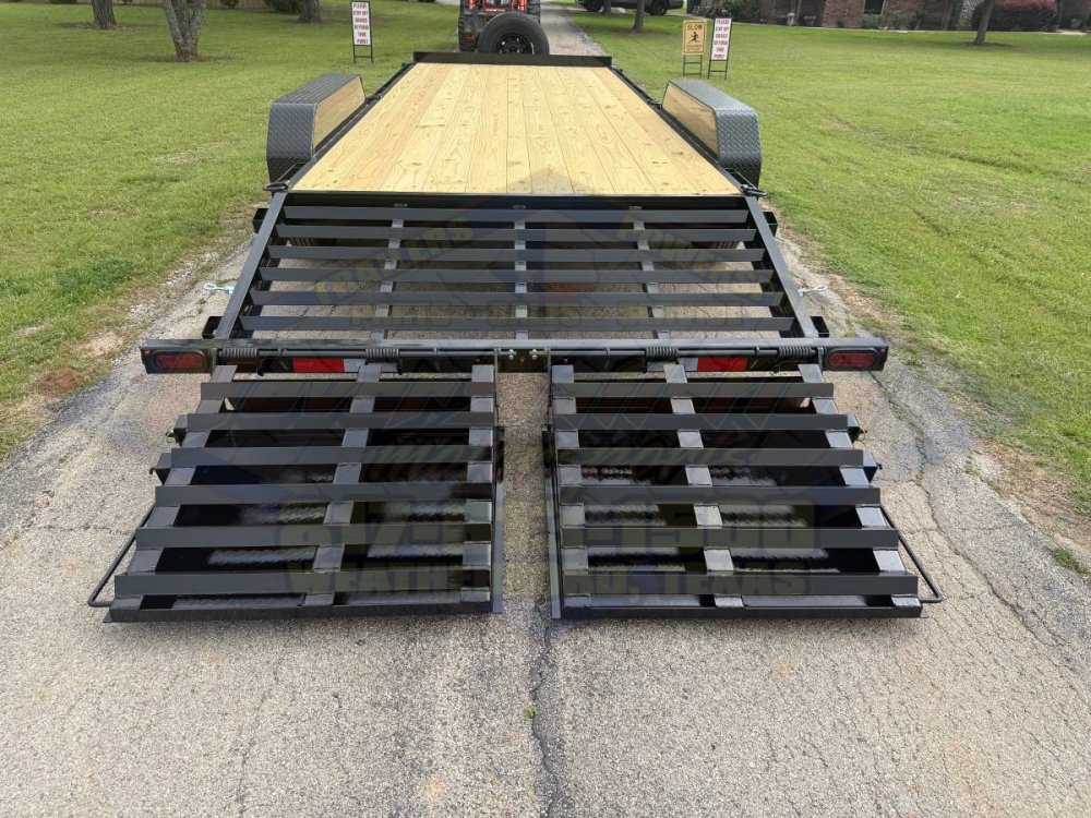 2027 TOP HAT 83" X 24' EQUIPMENT HAULER WITH JUMBO RAMPS AND SPARE, 14K-GVWR