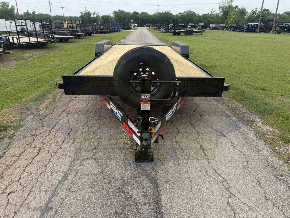 2027 TOP HAT 83" X 24' EQUIPMENT HAULER WITH JUMBO RAMPS AND SPARE, 14K-GVWR