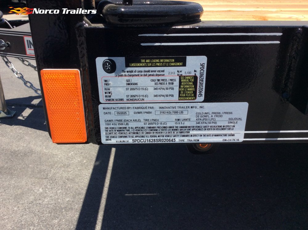 2024 Innovative Trailer Mfg 83" x 16' CAR HAULER Flatbed trailer