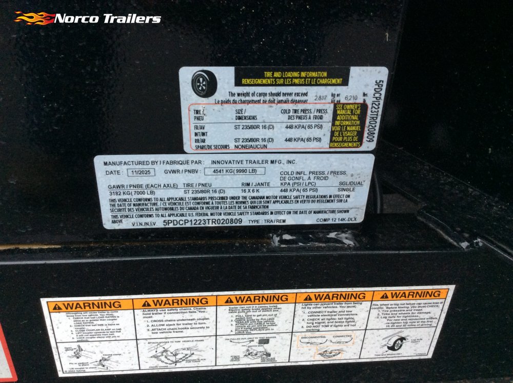 2026 Innovative 83" x 12' 14K 44" SIDES Dump trailer