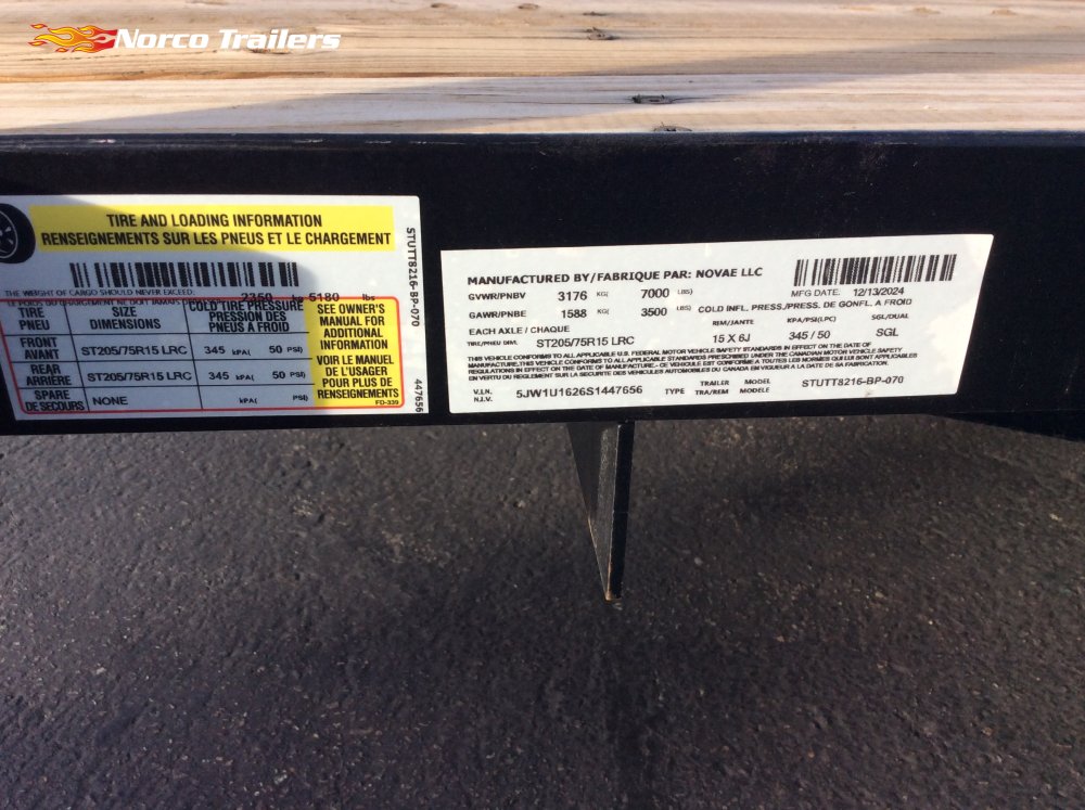 2025 Sure-Trac 82" x 16' UTILITY Utility trailer