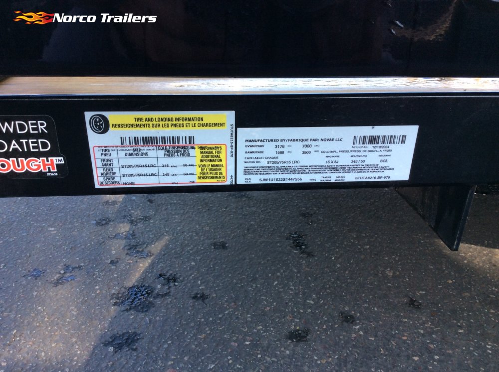 2025 Sure-Trac 82" x 16' SIDE LOAD Utility trailer