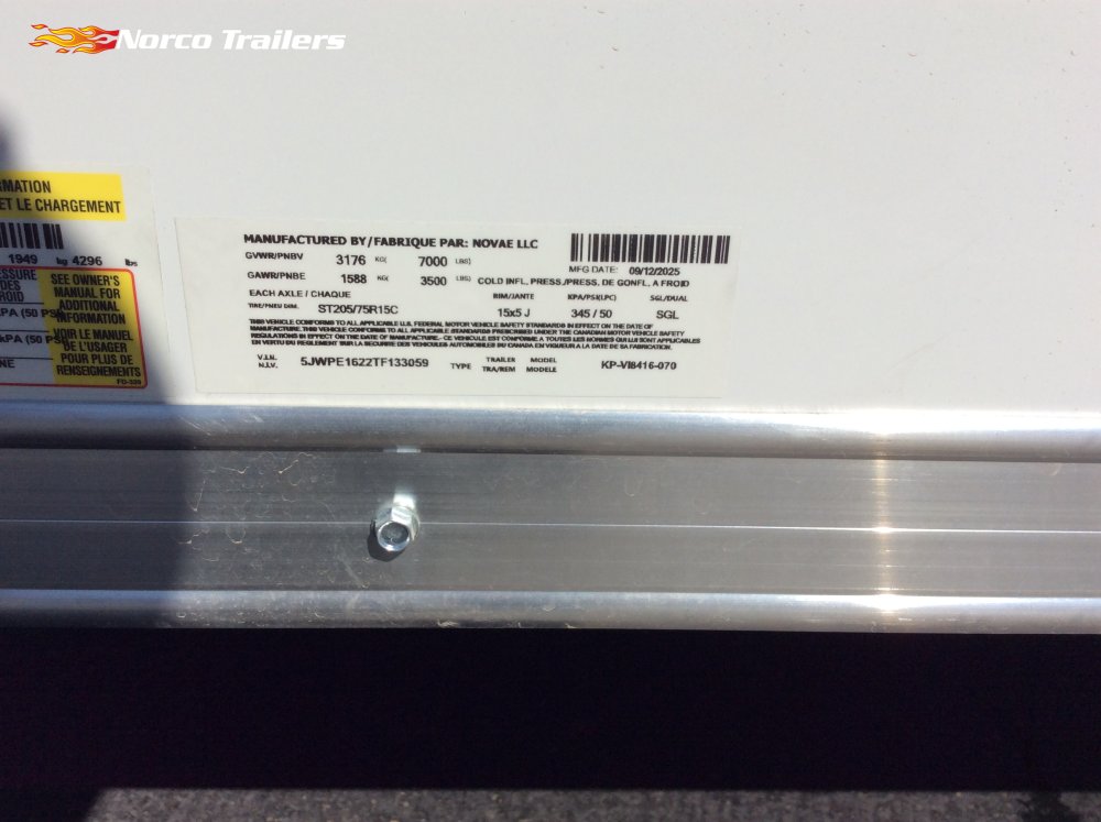 2026 Pace American 7' x 16' Cargo Sport Enclosed Cargo trailer