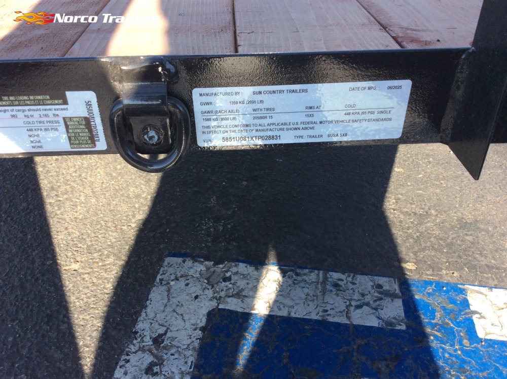 2026 Sun Country 5' x 8' UTILITY Utility trailer