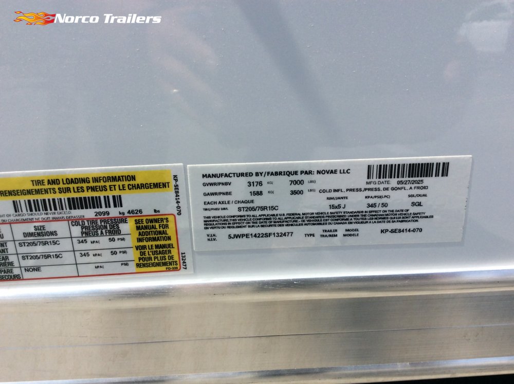 2025 Pace American 7' x 14' JOURNEY SE Enclosed Cargo trailer