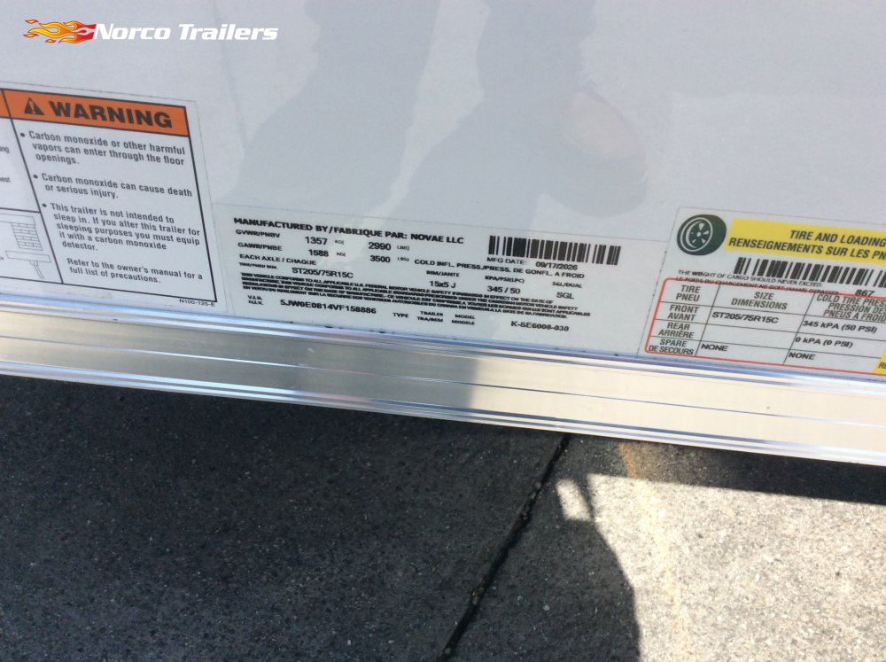 2027 Look 5' x 8' ELEMENT SE Enclosed Cargo trailer
