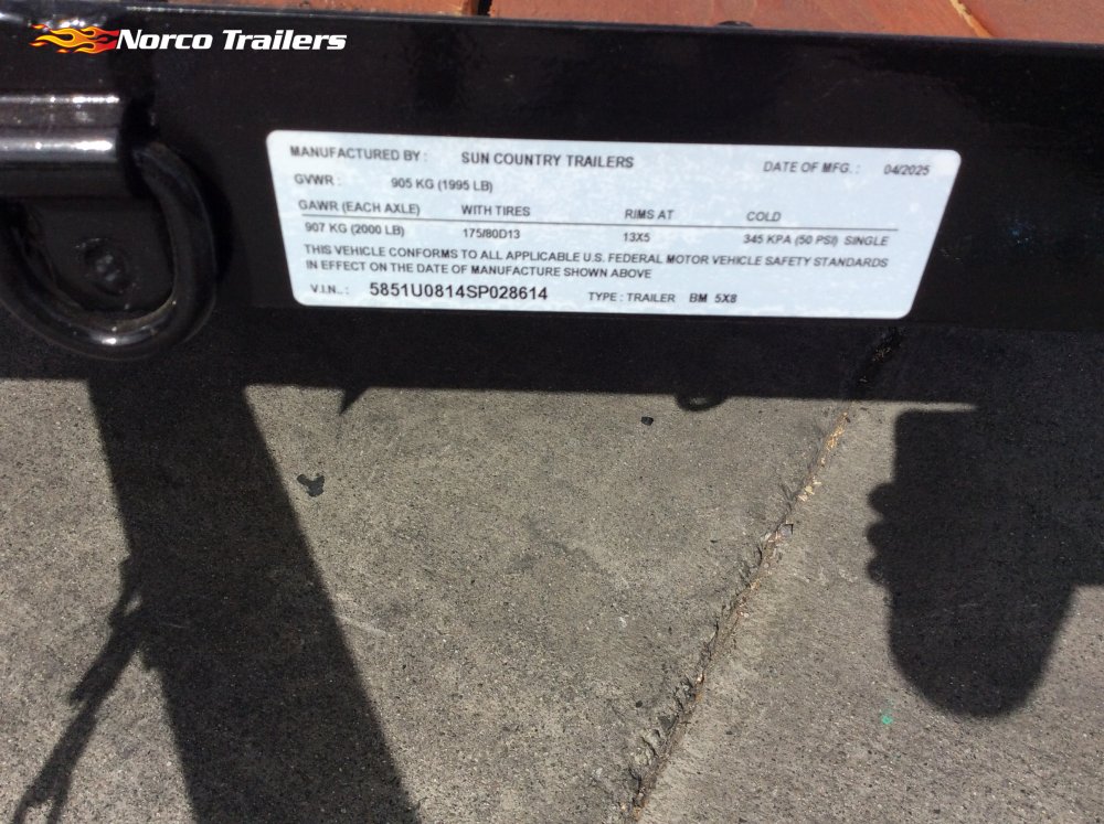 2025 Sun Country 5' x 8' BIG MINI Utility trailer