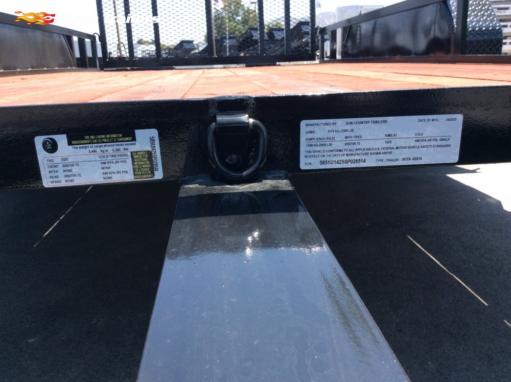 2025 Sun Country 83" x 14' Utility trailer