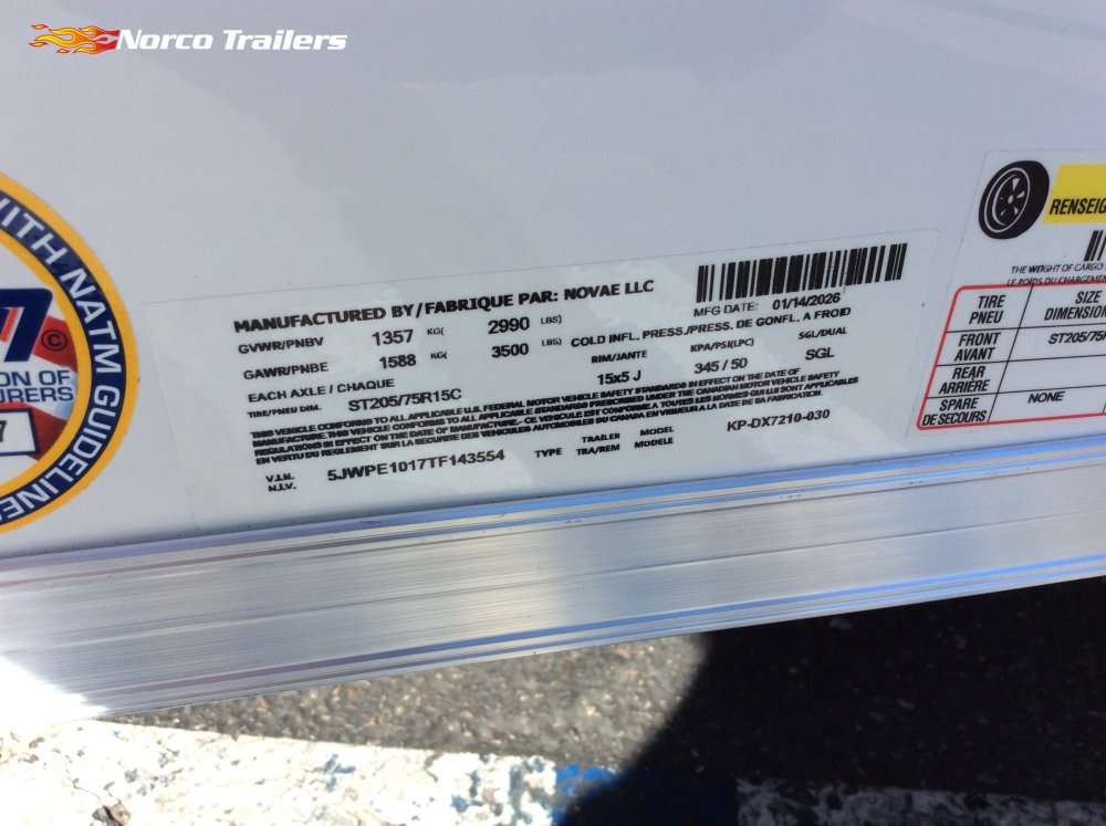 2026 Pace American 6' x 10' OB DLX Enclosed Cargo trailer