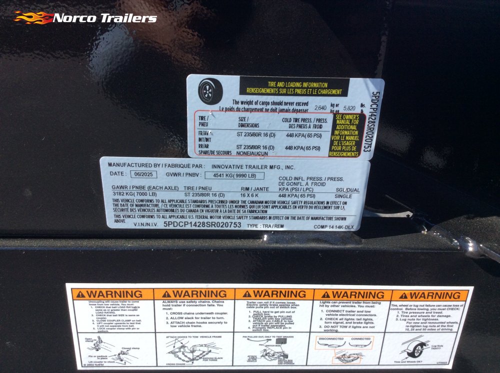2025 Innovative Trailer Mfg 83" x 14' DUMP Dump trailer