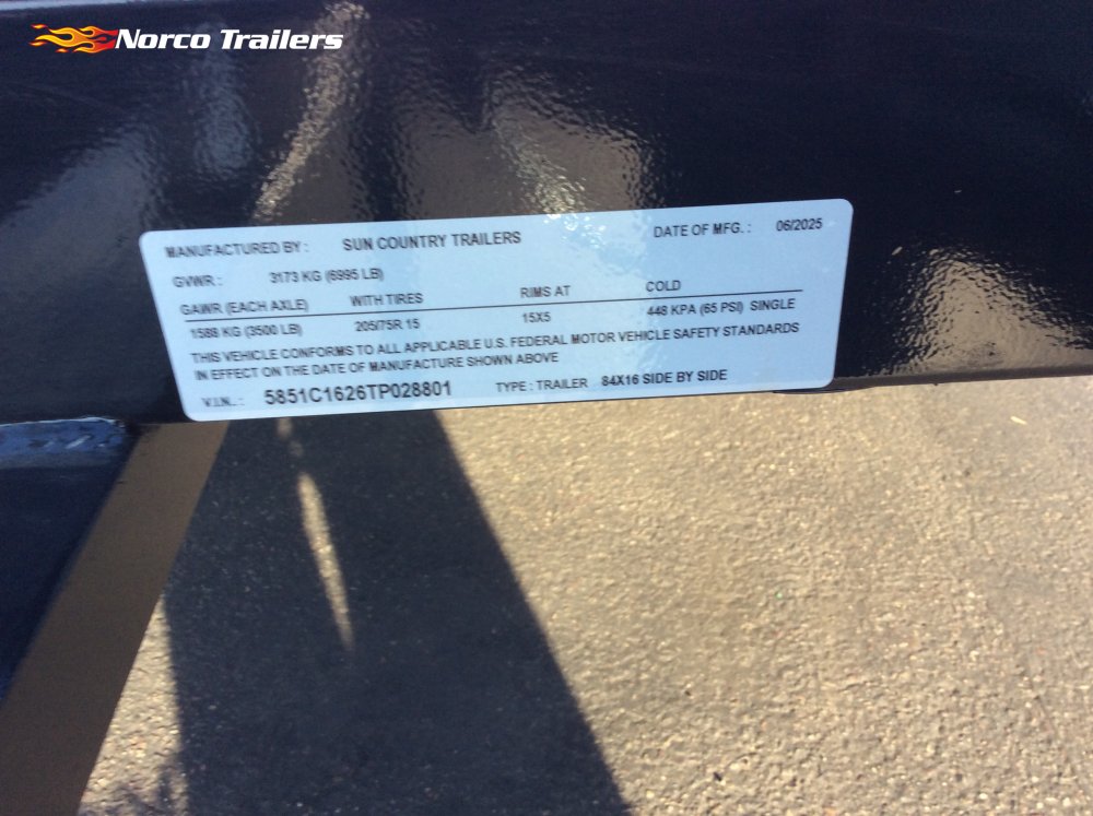 2026 Sun Country 84" x 16' UTILITY Utility trailer