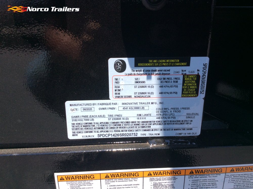 2025 Innovative Trailer Mfg 83" x 14' 14K 44" Sides Dump trailer