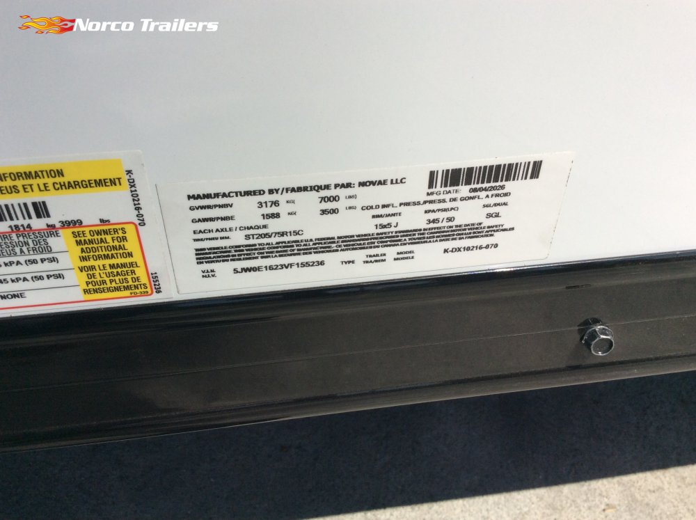 2027 Look 8.5' x 16' OB DLX Enclosed Cargo trailer