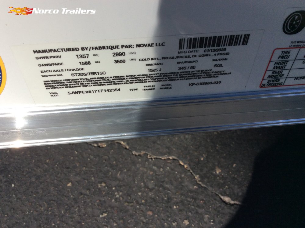 2026 Pace American 5' x 8' OB DLX Enclosed Cargo trailer