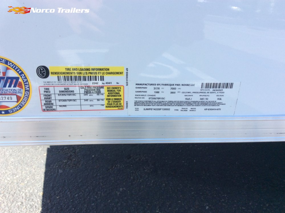 2025 Pace American 7' x 14' OB DLX Enclosed Cargo trailer