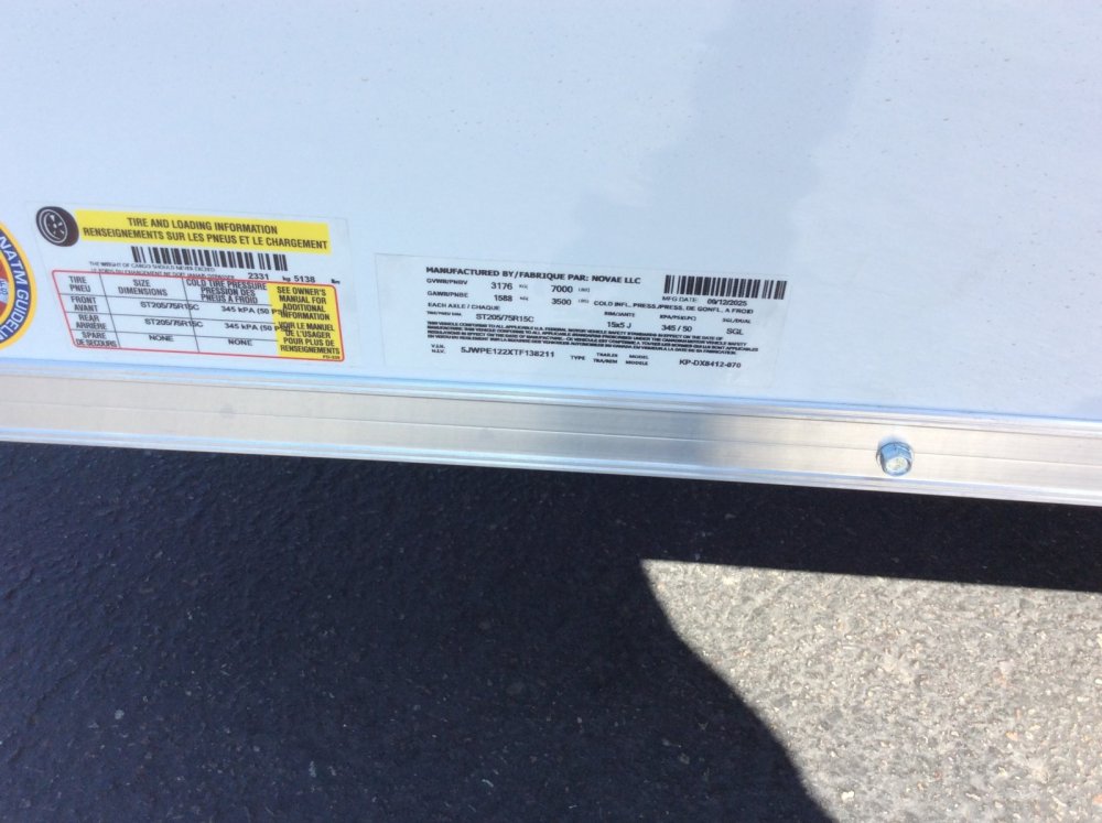 2026 Pace American 7' x 12' OUTBACK DLX Enclosed Cargo trailer