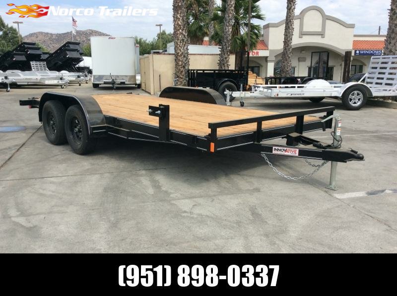 2024 Innovative Trailer Mfg. 83" x 16' Economy Wood Car Hauler Flatbed Trailer