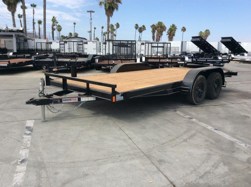 2024 Innovative Trailer Mfg. 83" x 16' Economy Wood Car Hauler Flatbed Trailer