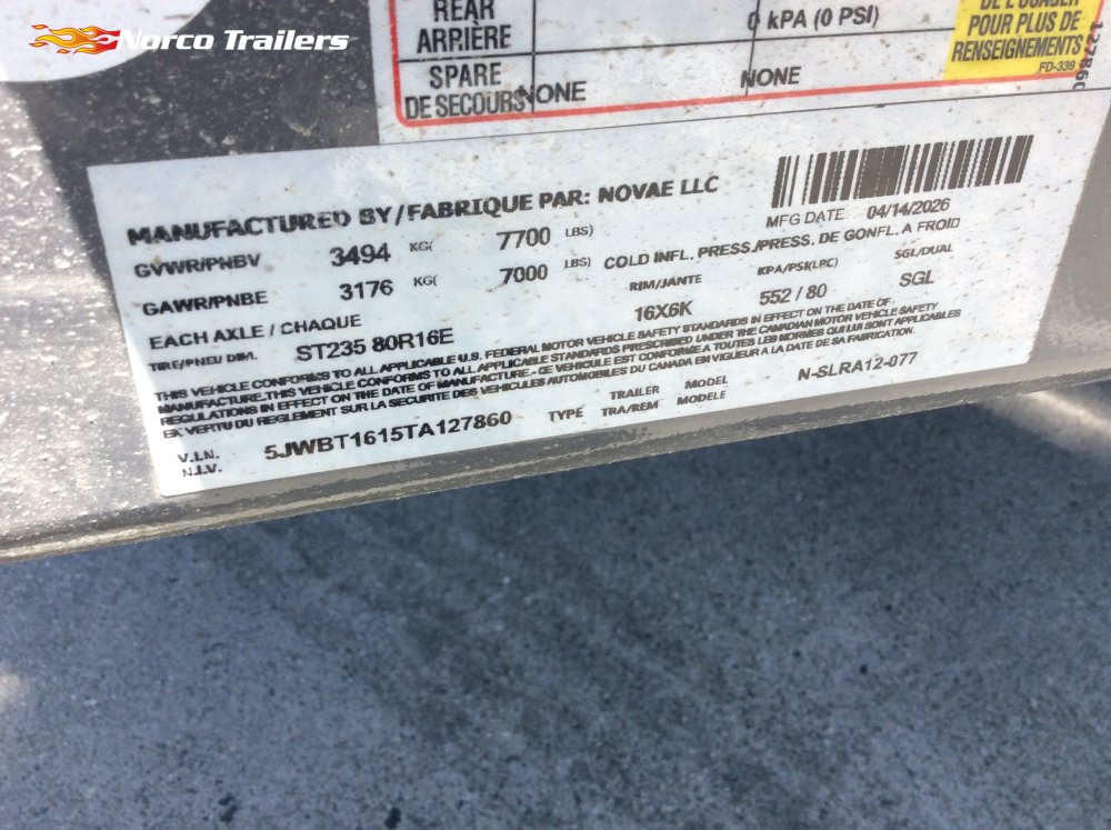 2026 Midsota 52" x 12' TILT Equipment trailer
