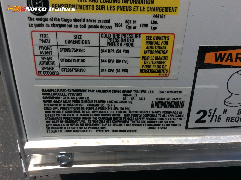 2026 Haulmark 8.5' x 16' PASSPORT Enclosed Cargo trailer