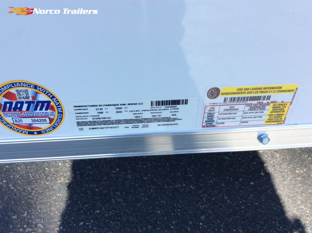 2026 Pace American 8.5' x 16' OB DLX Enclosed Cargo trailer