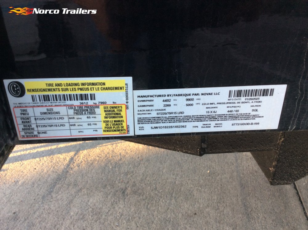 2025 Sure-Trac 6' x 10' 10K 24" SIDES Dump trailer