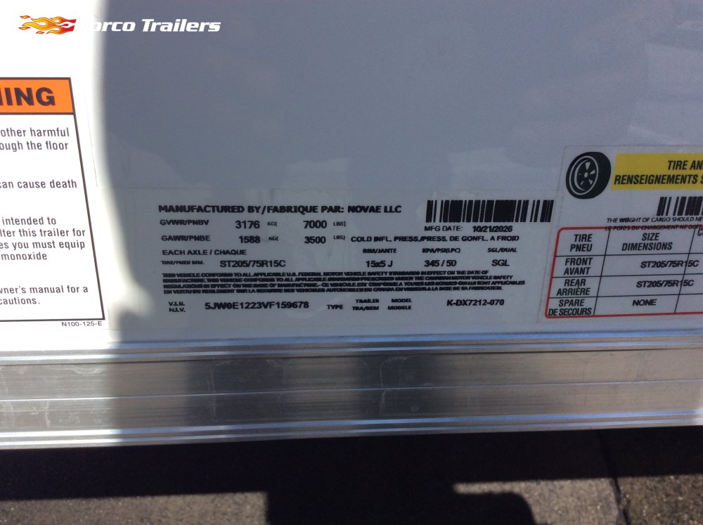 2027 Look 6' x 12' OB DLX Enclosed Cargo trailer