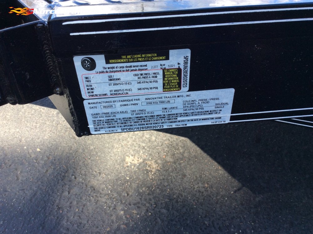 2025 Innovative Trailer Mfg 83" x 16' Car Hauler Car/Racing trailer