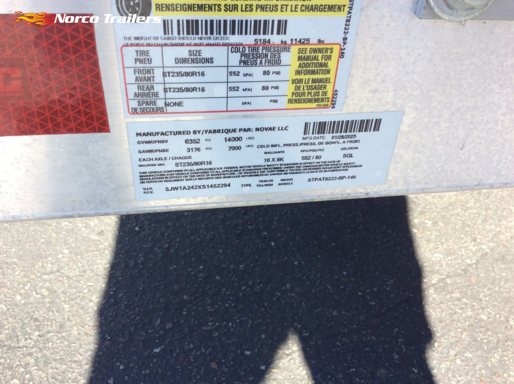 2025 Sure-Trac 82" x 22' POWER TILT Equipment trailer