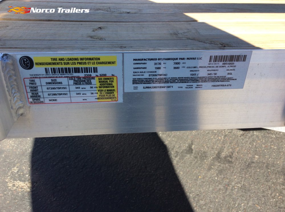 2025 H&H 82" x 20' UTILITY Utility trailer