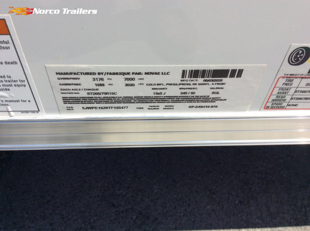 2026 Pace American 7' x 16' OBV DLX Enclosed Cargo trailer