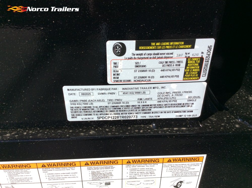 2026 Innovative Trailer Mfg 83" x 12' 14K 24" SIDES Dump trailer