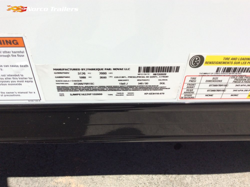 2027 Pace American 7' x 16' JOURNEY SE Enclosed Cargo trailer