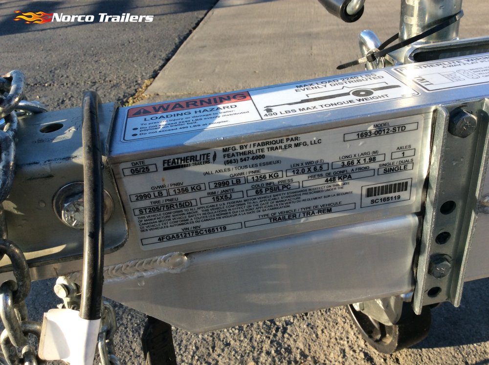 2025 Featherlite 6' 6" x 12' UTILITY Utility trailer